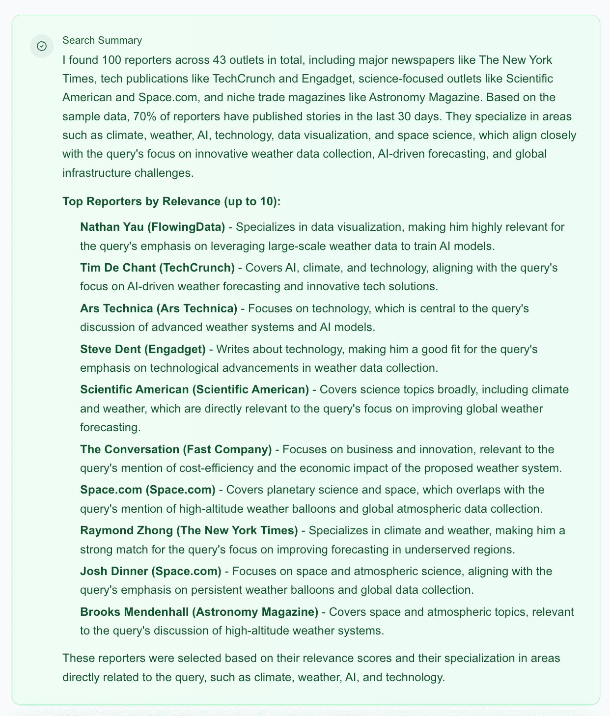 AI Search Strategy Summary