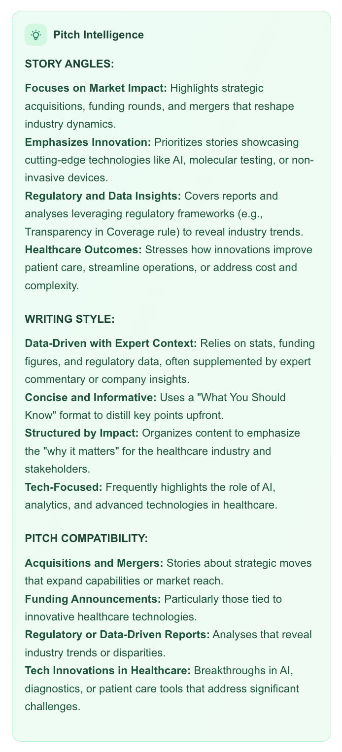 Pitch intelligence insights